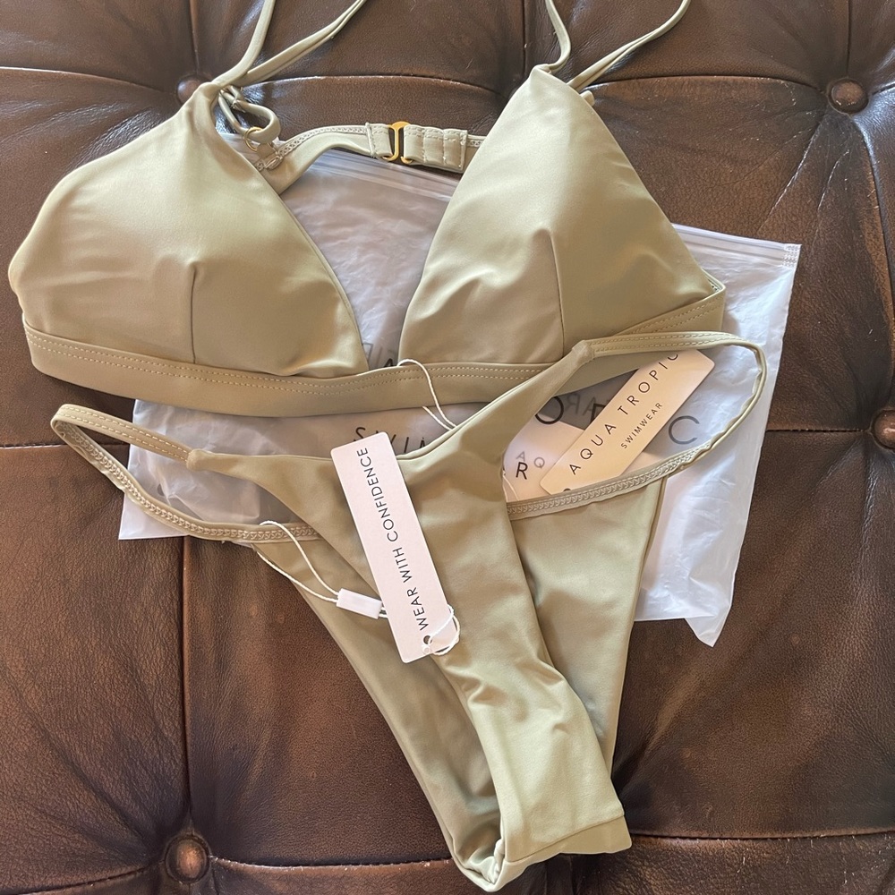 Aqua tropic olive green bikini - Picture 3 of 3
